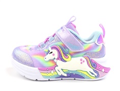 Skechers lavender/multi unicorn chaser sneaker with lights